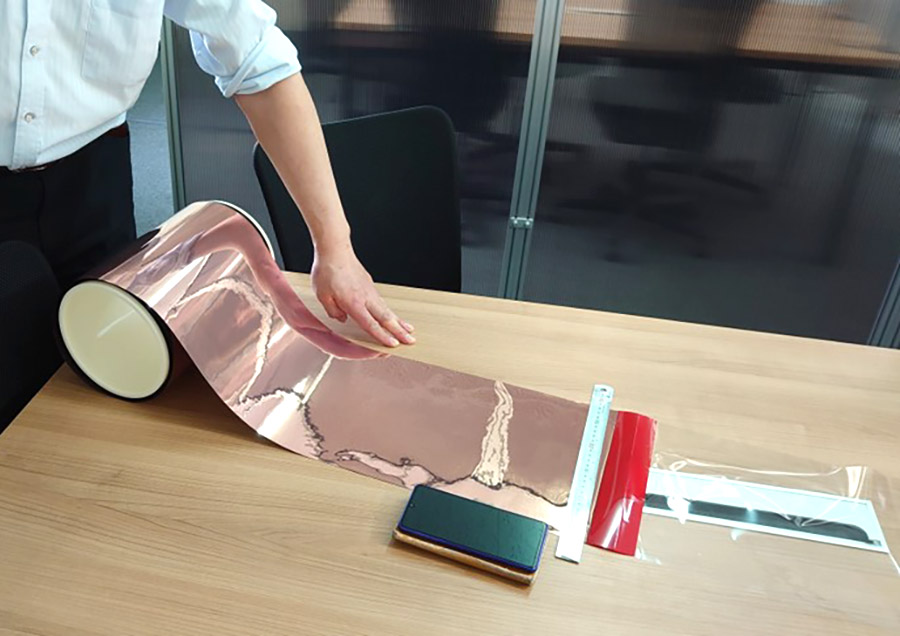 極箔銅めっき積層フィルムの量産技術開発
