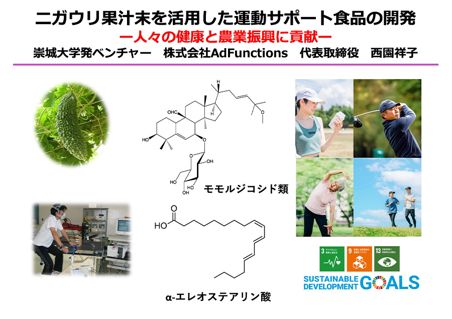 ニガウリ果汁末を活用した運動サポート食品の開発