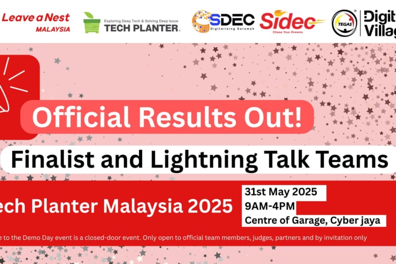 Announcement of Finalists & Lightning Talk Teams for TECH PLAN DEMO DAY in Malaysia 2025