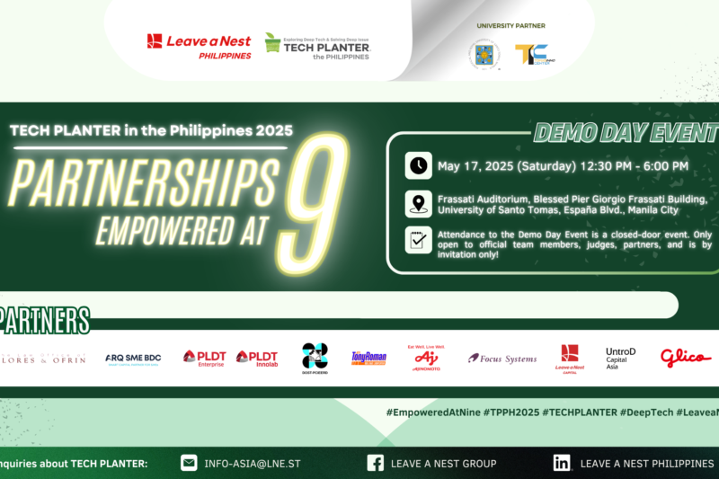 TECH PLANTER in the Philippines 2025: Empowered at 9 with Partnerships for Deep Tech Impact!