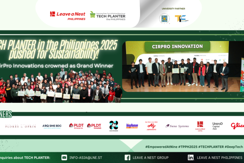 CirPro Innovations crowned as Grand Winner: TECH PLANTER in the Philippines 2025 pushed for Sustainability!