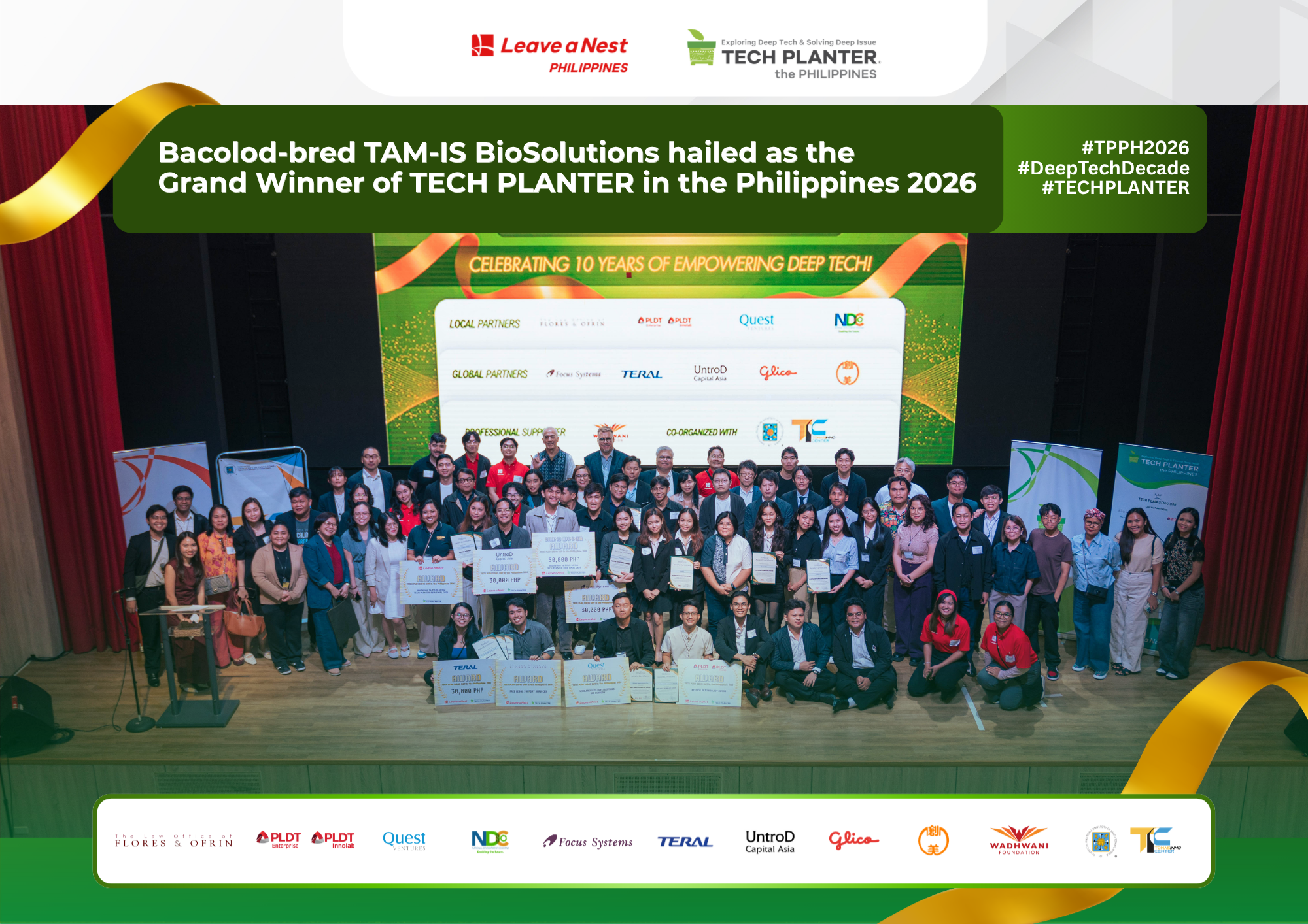 Bacolod-bred TAM-IS BioSolutions hailed as Grand Winner of TECH PLANTER in the Philippines 2026