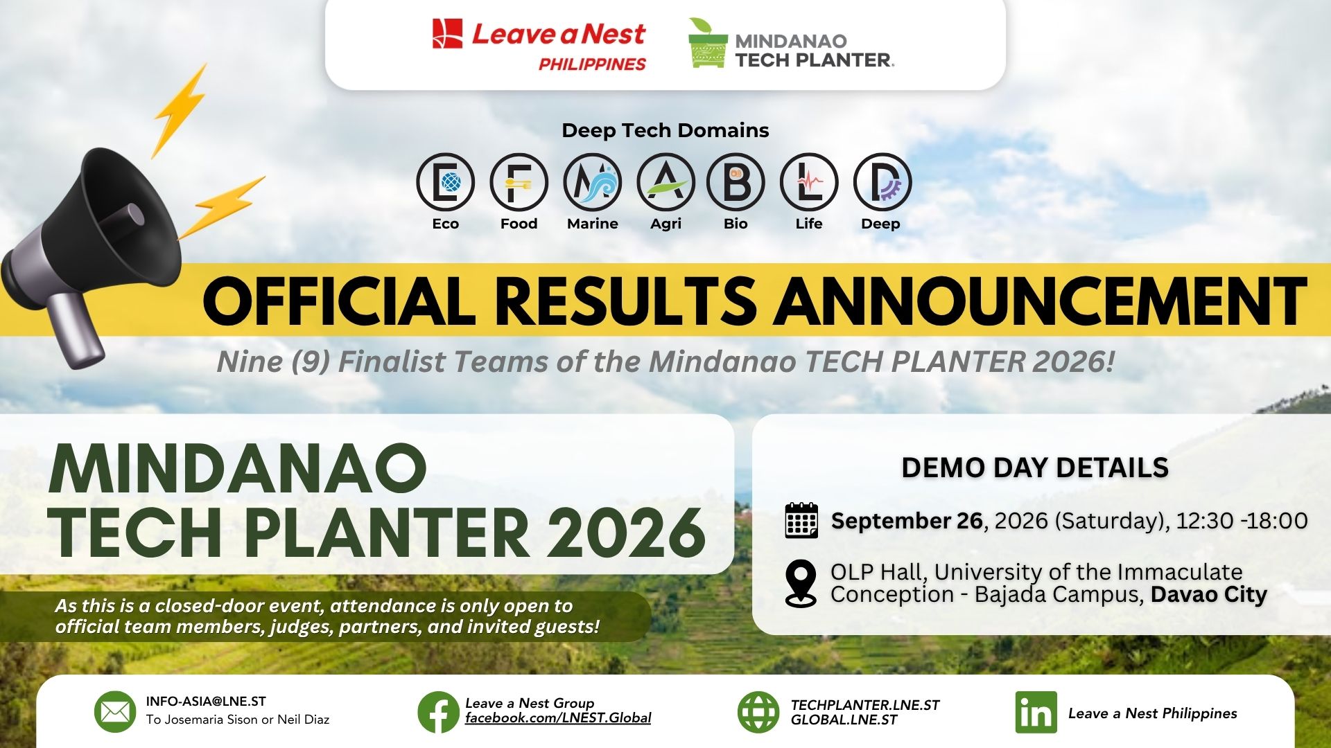 Announcing the Nine (9) Finalists for the 2nd Implementation of Mindanao TECH PLANTER 2026