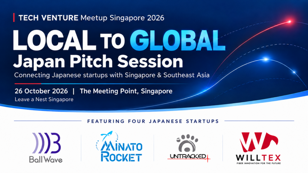 Local to Global: Four Japanese Startups to Explore Southeast Asian Opportunities at TECH VENTURE Meetup Singapore 2026